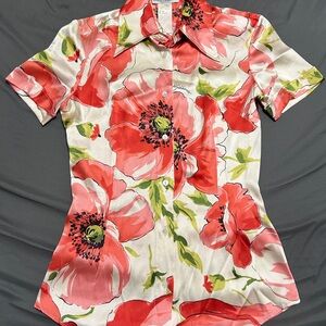 Dolce & Gabbana made in Italy, Silk Blouse - pink, Black, Green, Cream